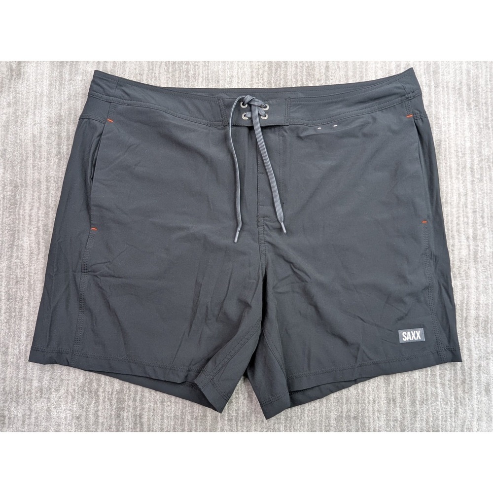 Saxx Betawave 2N1 Swim Board Shorts Mens 38 DropTemp Cooling Liner Black SXSW02L